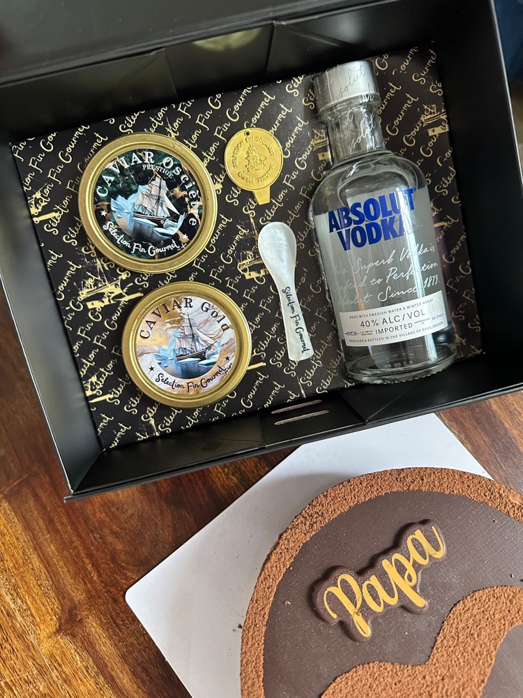 Coffret caviar et vodka
